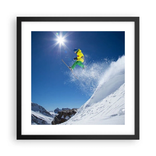 Poszter fehér keretben - Tánc a hegyekkel - 40x40 cm