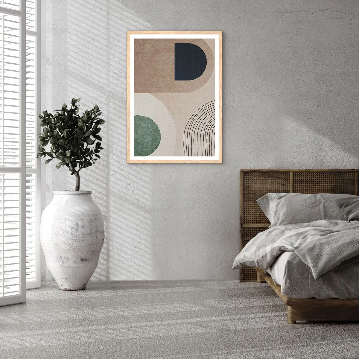 Poszter világos tölgy keretben - Egy ovális szelídsége - 50x70 cm