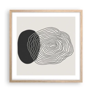 Poszter világos tölgy keretben - Létezés és rángatózás - 50x50 cm