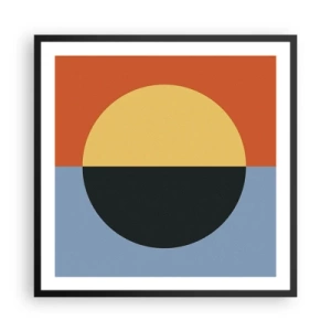 Poszter fehér keretben - A meleg és a hideg kompozíciója - 60x60 cm
