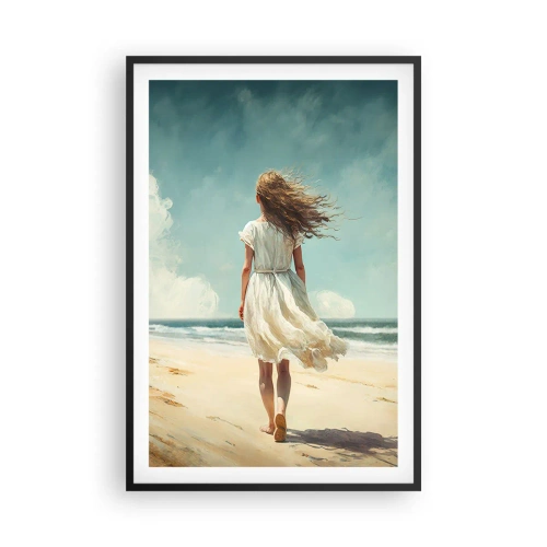 Poszter fehér keretben - Találkozás a nappal és a széllel - 61x91 cm