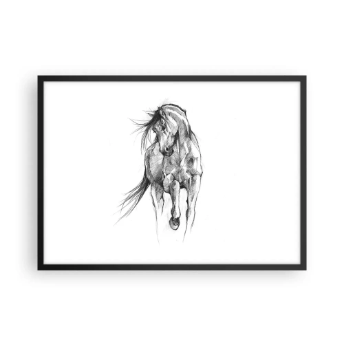 Poszter fehér keretben - Kecses ügetésben - 70x50 cm