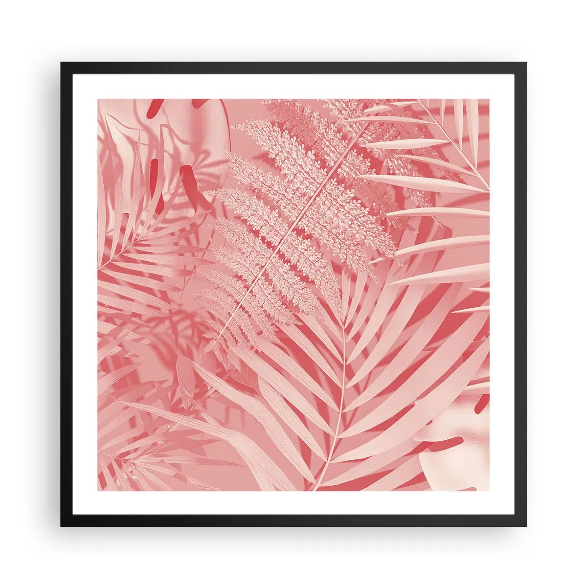 Poszter fehér keretben - Rózsaszín koncepció - 60x60 cm