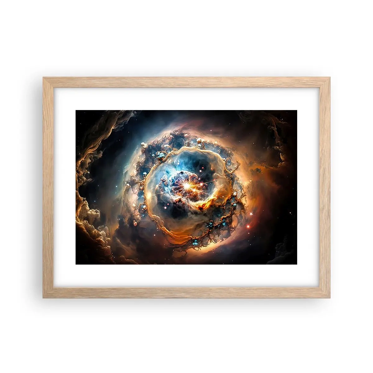 Poszter világos tölgy keretben - Kezdet - 40x30 cm