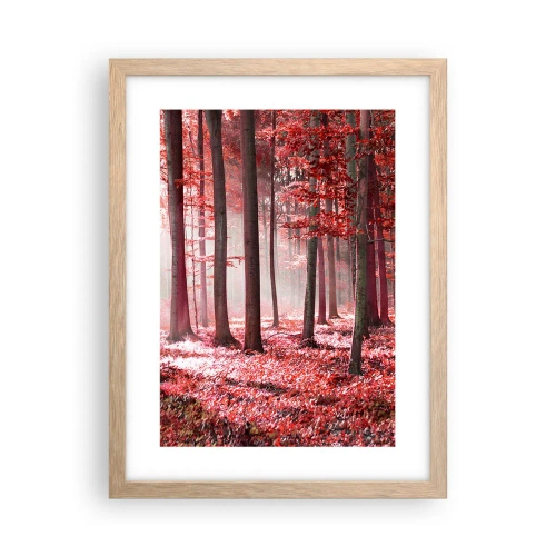 Poszter világos tölgy keretben - A piros különösen szép - 30x40 cm