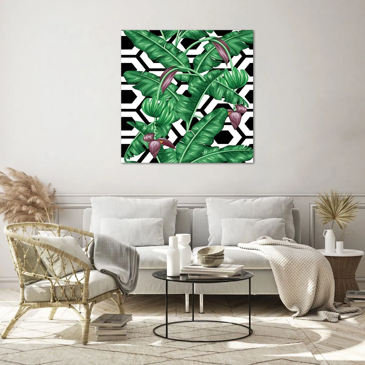 Üveg kép - Természeténél fogva szimmetrikus kompozíció - 30x30 cm