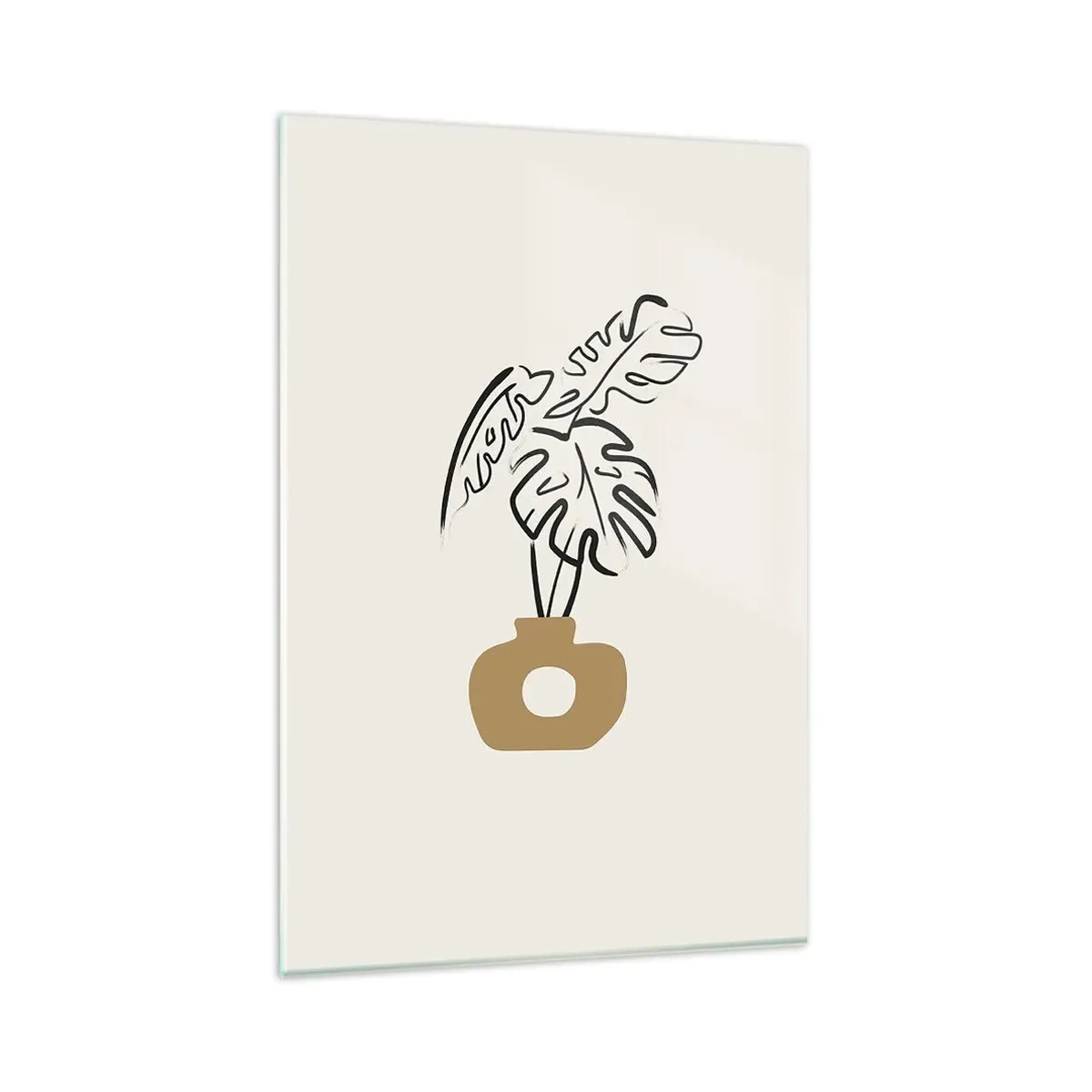 Üveg kép - Monstera - a ház díszítése - 80x120 cm