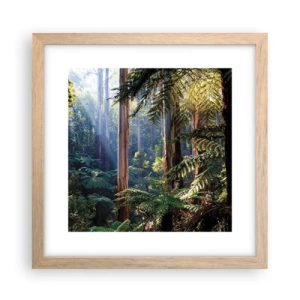 Poszter világos tölgy keretben - Erdei mese - 30x30 cm