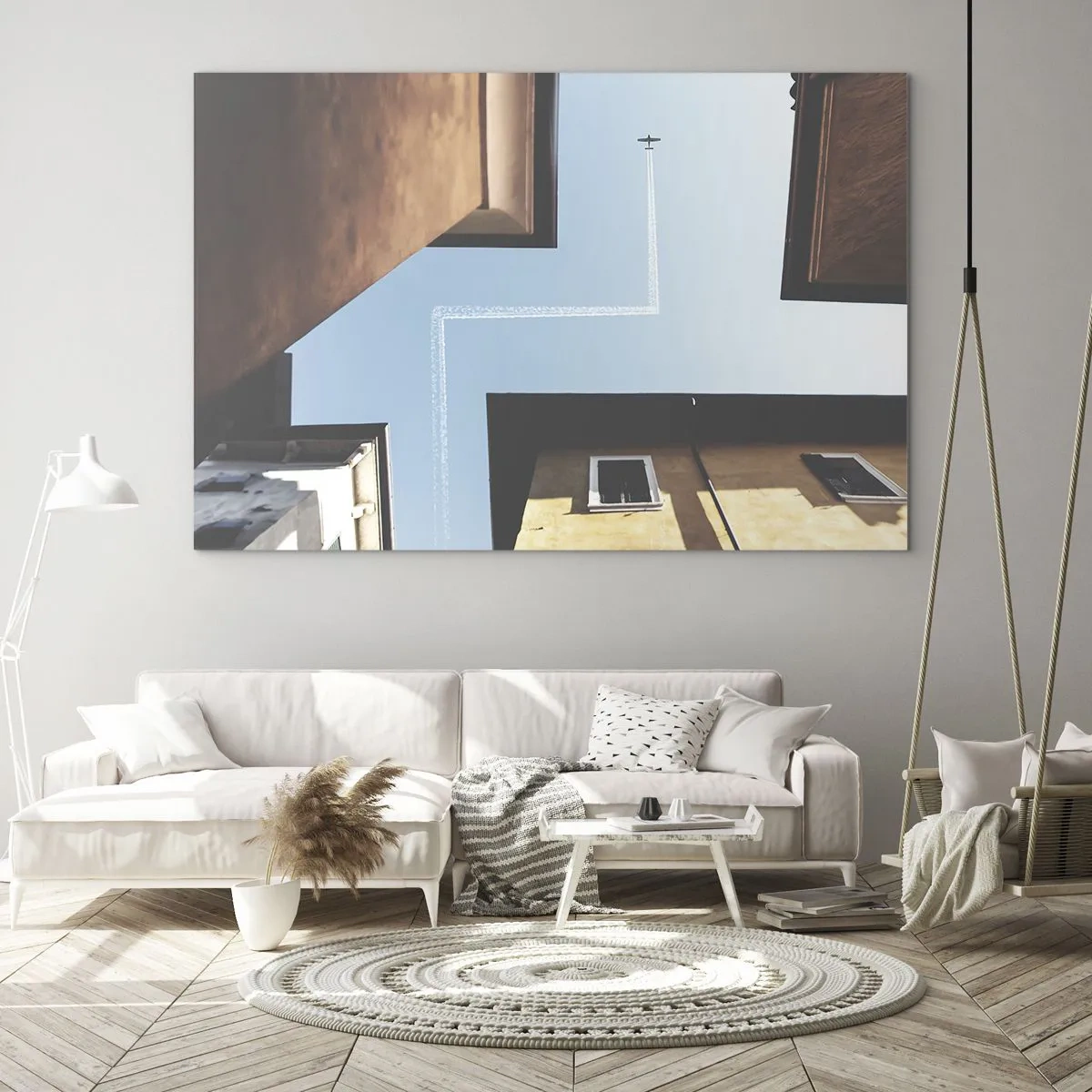 Üveg kép - A városi labirintus felett - 100x70 cm