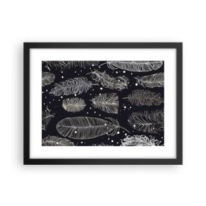 Poszter fehér keretben - Tollas csipke - 40x30 cm