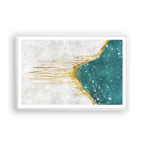 Poszter fekete keretben - Aranyló dagály - 91x61 cm