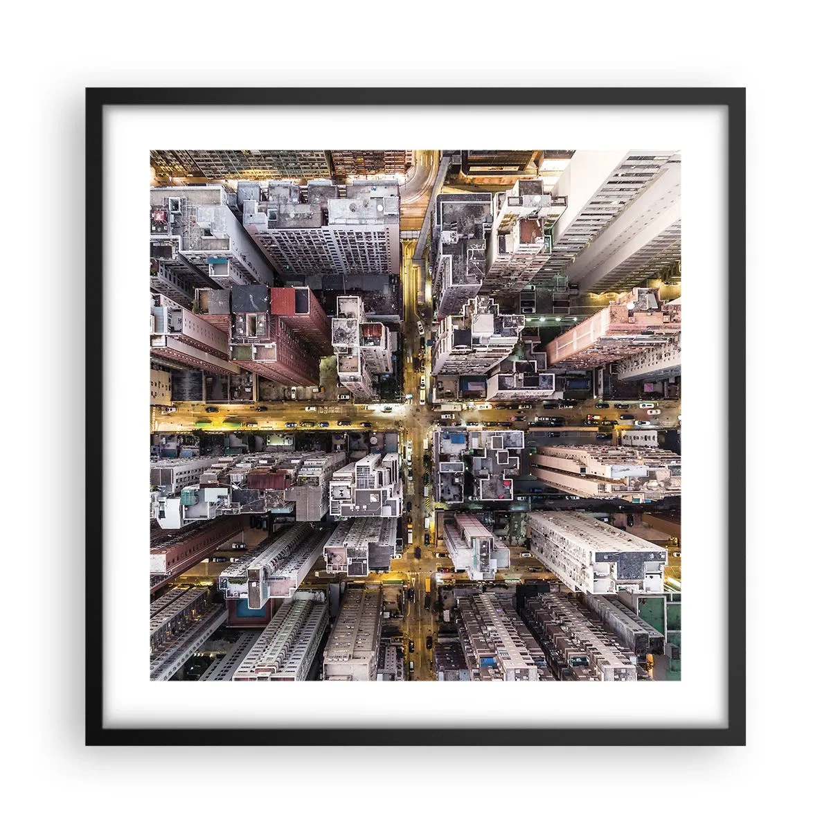 Poszter fehér keretben - Üdvözlet Hongkongból - 50x50 cm