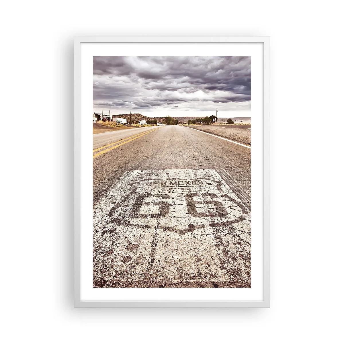 Poszter fekete keretben - Mother Road – amerikai legenda - 50x70 cm