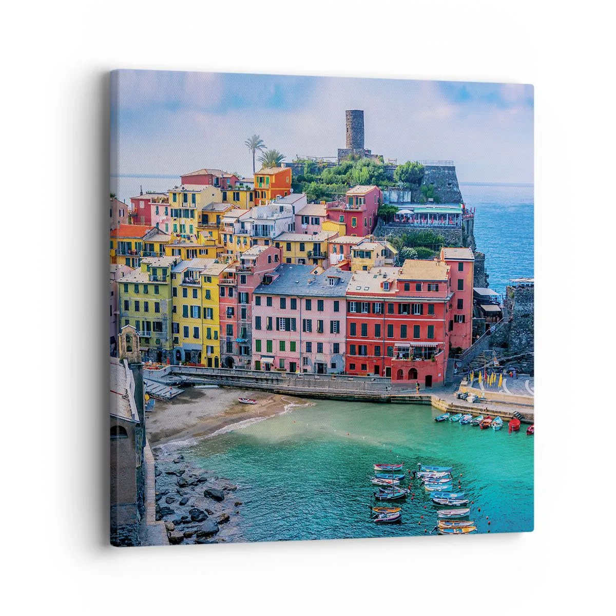 Vászonkép - Varázslatos mediterrán város - 40x40 cm