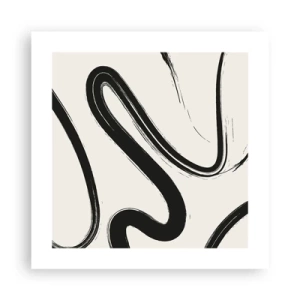 Poszter - Fekete-fehér rajongás - 40x40 cm