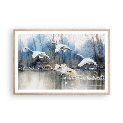 Poszter világos tölgy keretben - Mint a vadhattyúkról szóló mesében - 91x61 cm