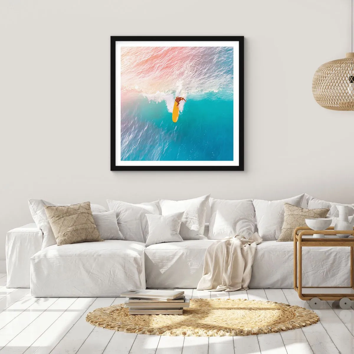 Poszter fehér keretben - Az óceánlovas - 40x40 cm