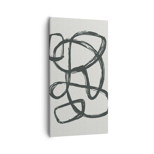 Vászonkép - Hurkolt absztrakció - 55x100 cm