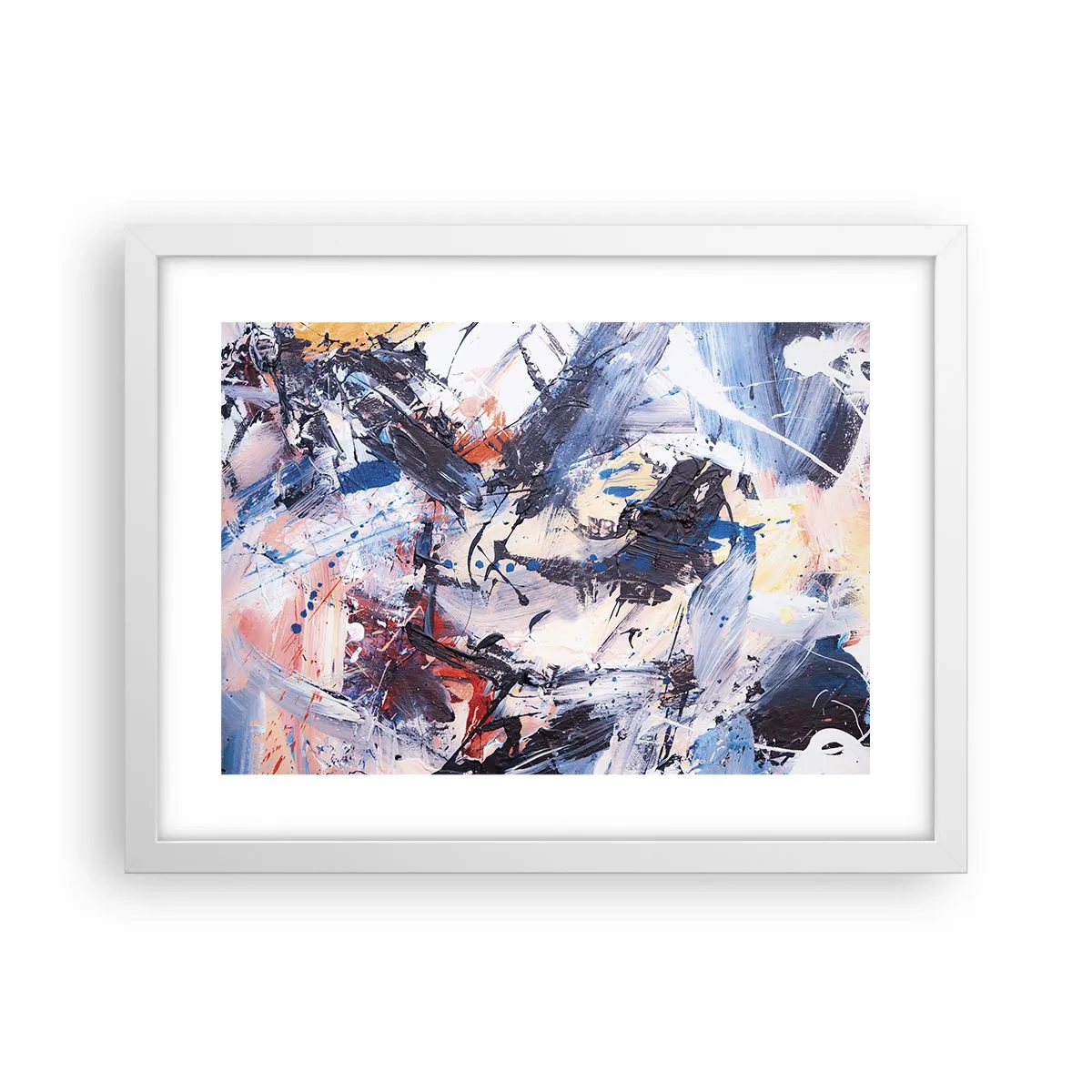 Poszter fekete keretben - Őrült absztrakt tánc - 40x30 cm