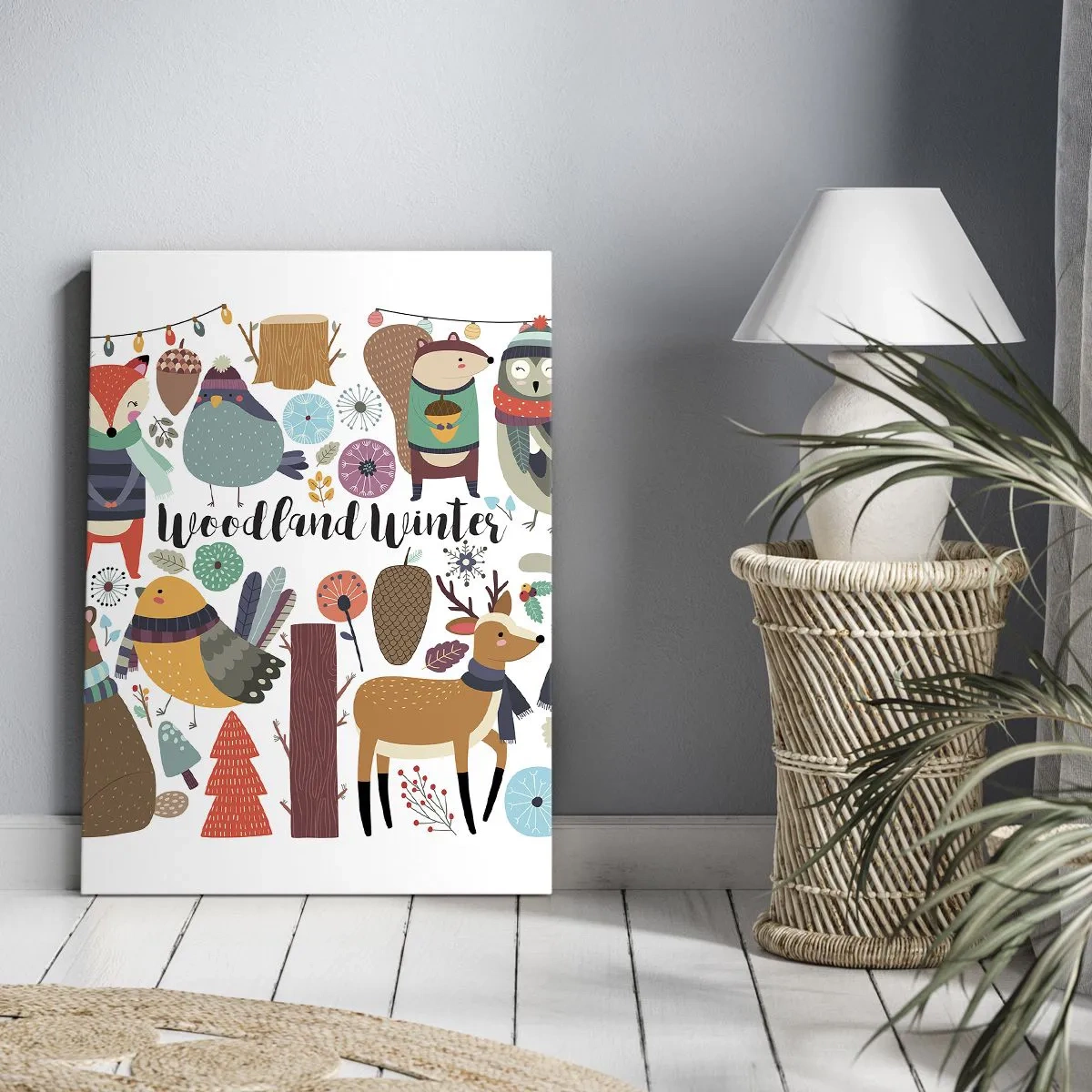 Vászonkép - Mesebeli ünnepek az erdőben - 55x100 cm