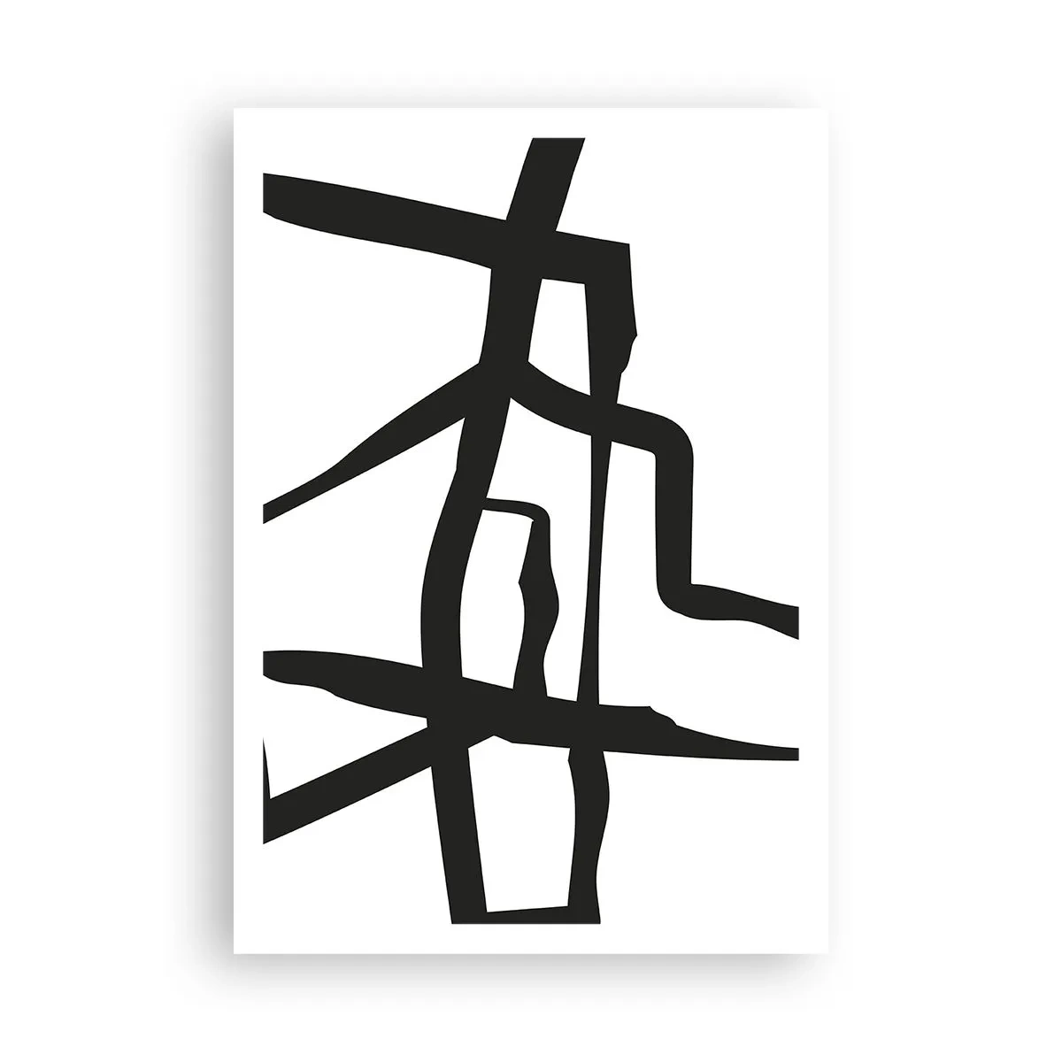 Poszter - Fekete-fehér konstrukció - 70x100 cm