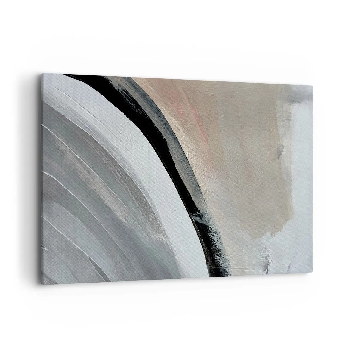 Vászonkép - Kompozíció: a fekete és szürke íve - 120x80 cm