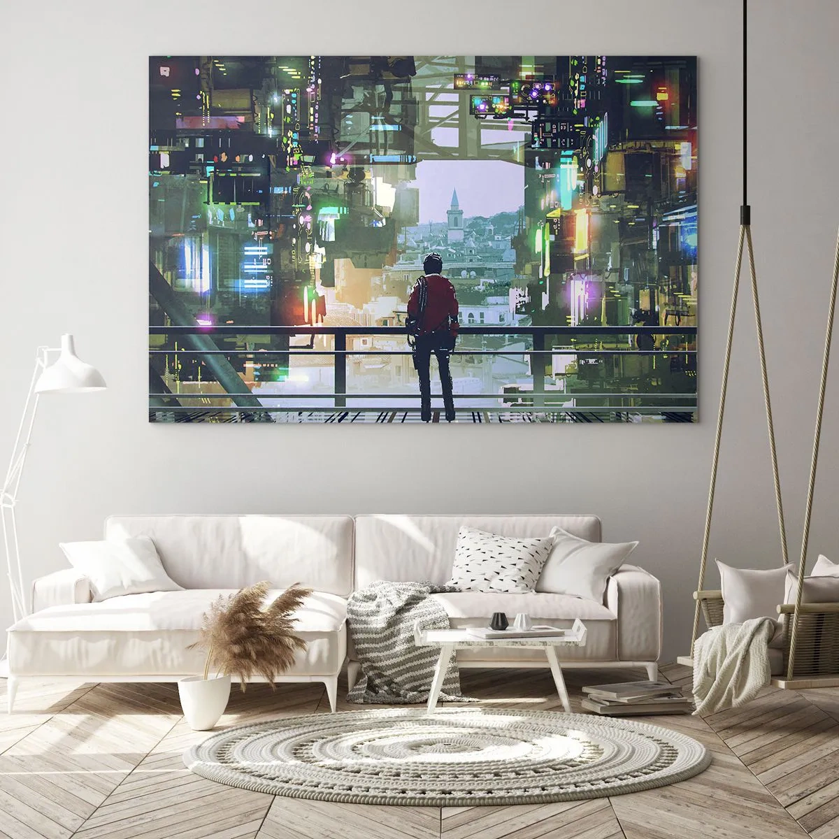 Üveg kép - Két világ - 120x80 cm