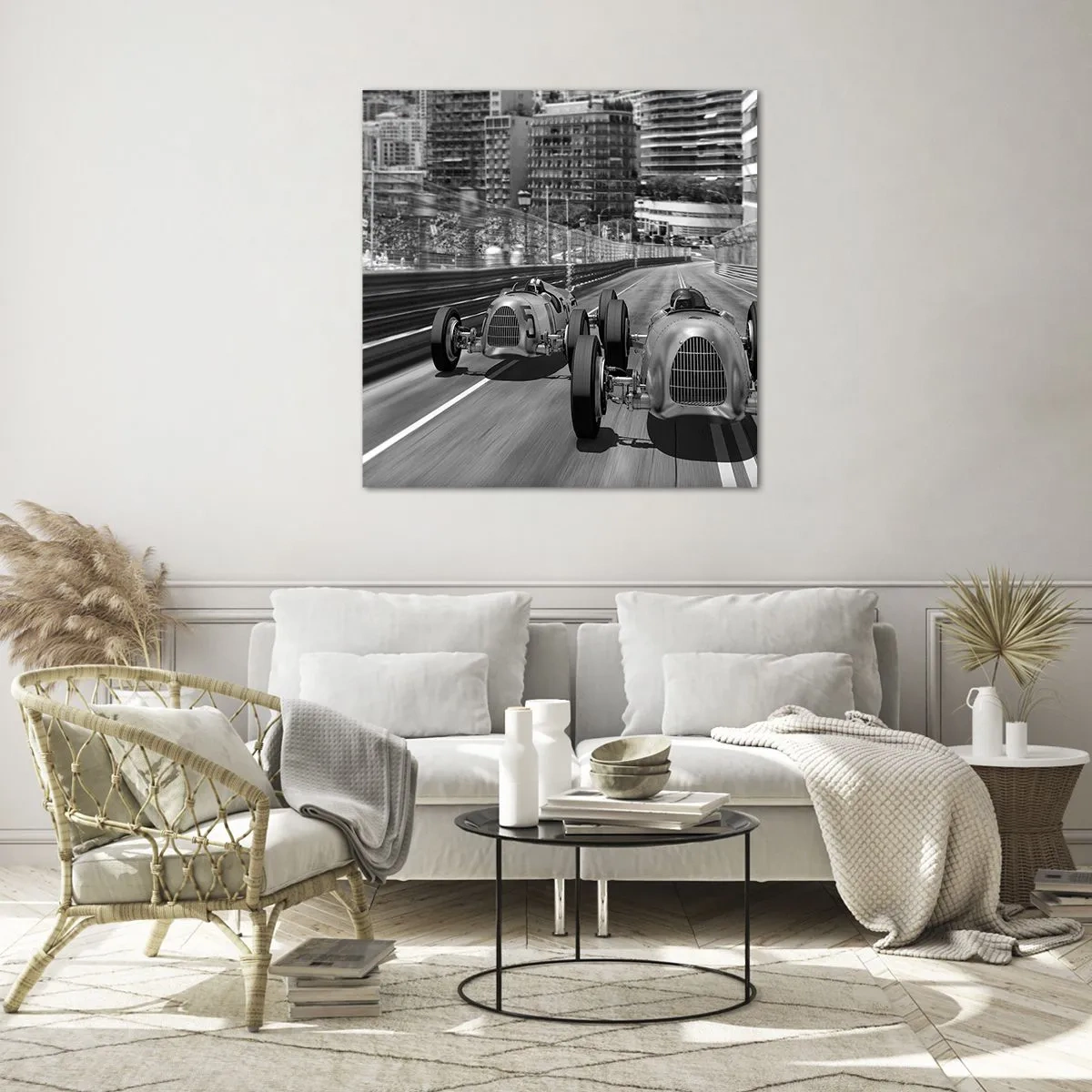 Üveg kép - Réges-régen Monte Carlóban - 40x40 cm