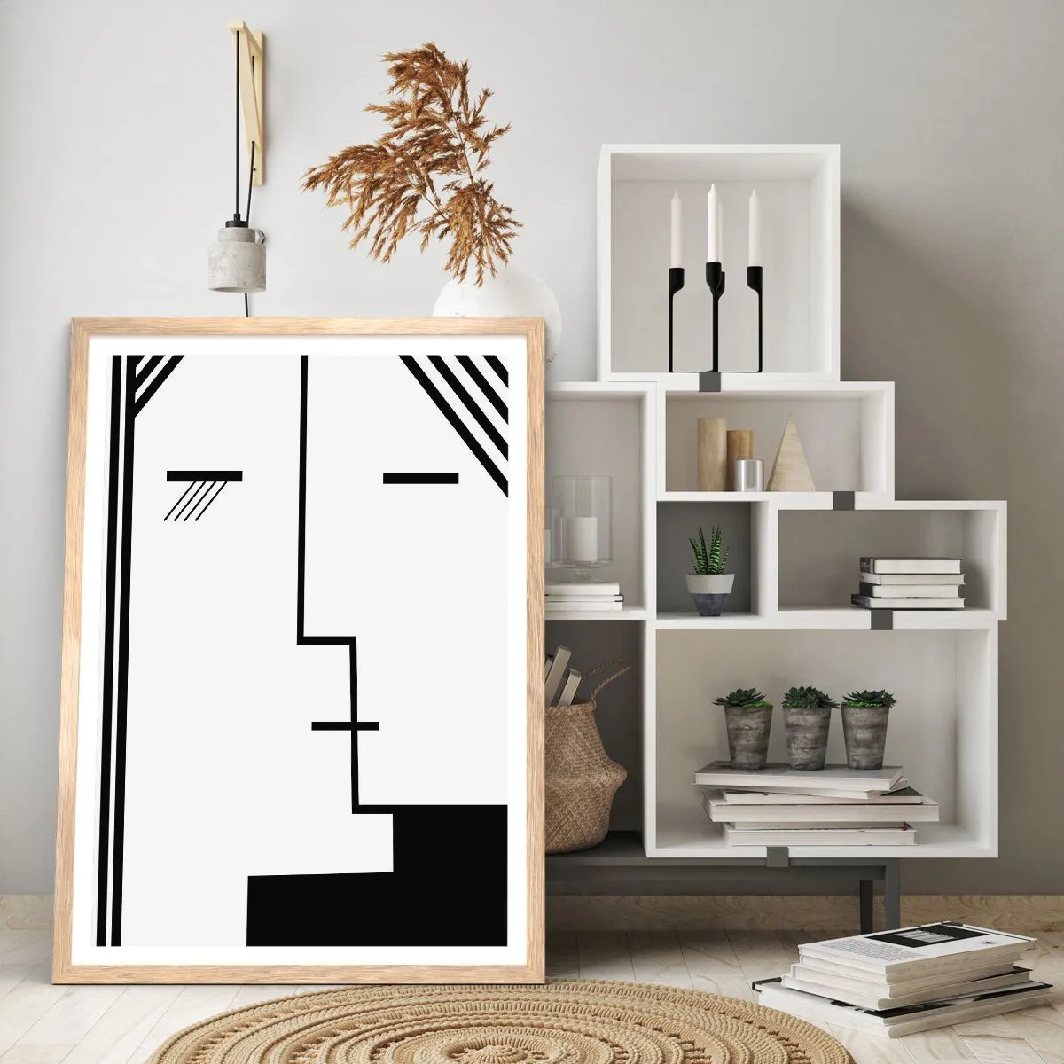 Poszter világos tölgy keretben - Egyszerűen egy csók - 61x91 cm