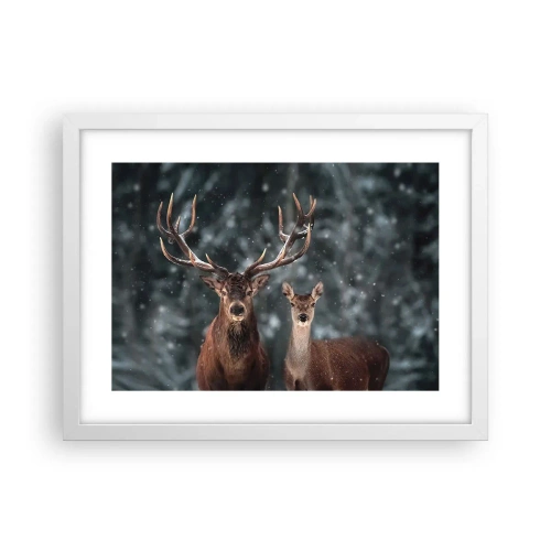 Poszter fekete keretben - Az erdő ura a feleségével - 40x30 cm