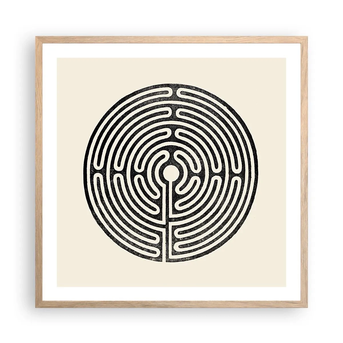 Poszter világos tölgy keretben - Titokzatos rend - 60x60 cm