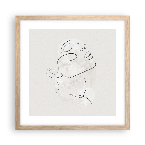 Poszter világos tölgy keretben - Egy álom körvonala - 40x40 cm