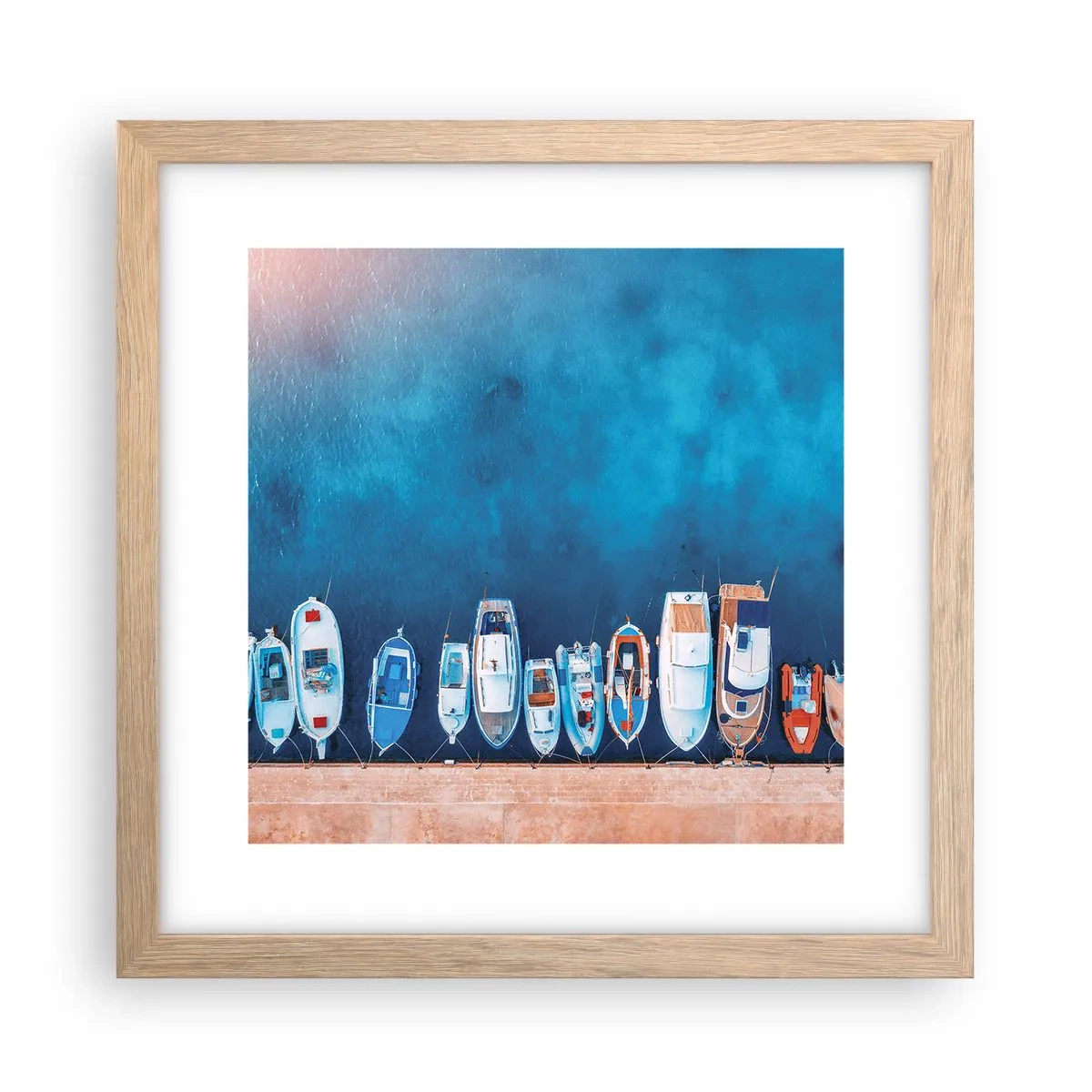 Poszter világos tölgy keretben - Egy sorban - 30x30 cm