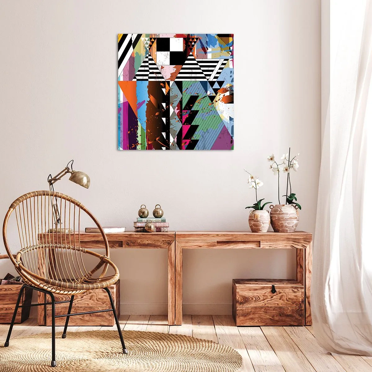 Vászonkép - Geometrikus és organikus - 30x30 cm