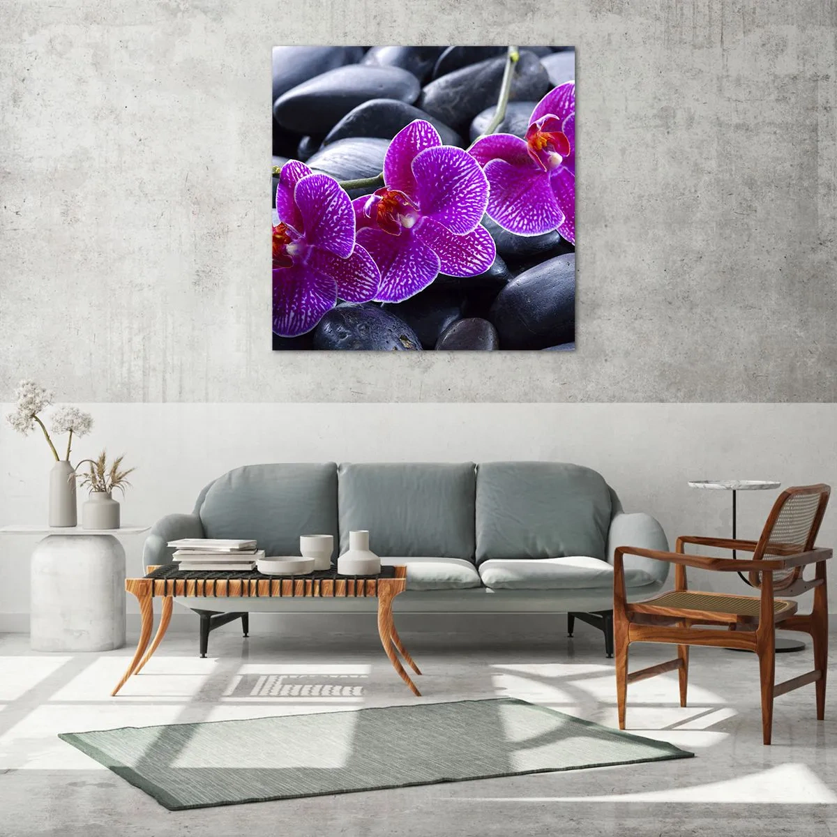 Üveg kép - A kövek kivilágosodtak az örömtől - 30x30 cm