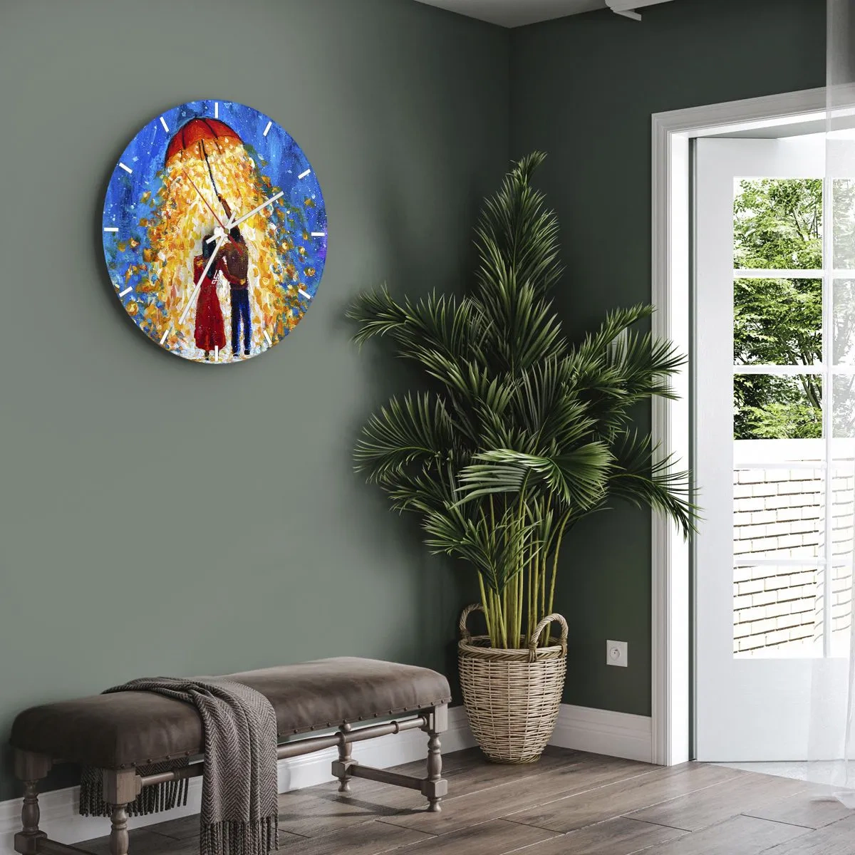 Falióra, Óra - Egy esős este varázsa? - 30x30 cm