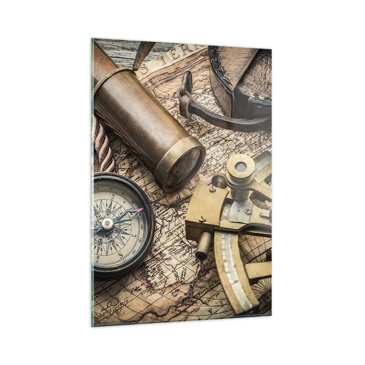 Üveg kép - Állítson be egy irányt - 50x70 cm