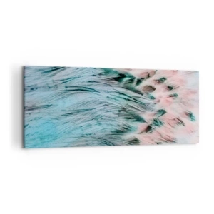 Vászonkép - Zafír rózsaszín pehely - 100x40 cm