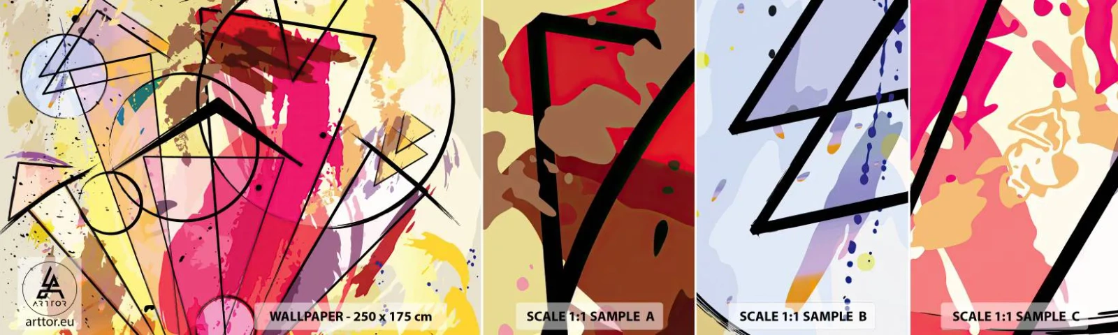 Fotótapéta Minta Öntapadós Deluxe Sticker - Robbanás - Absztrakció, Darab, Grafika - 100x30 cm