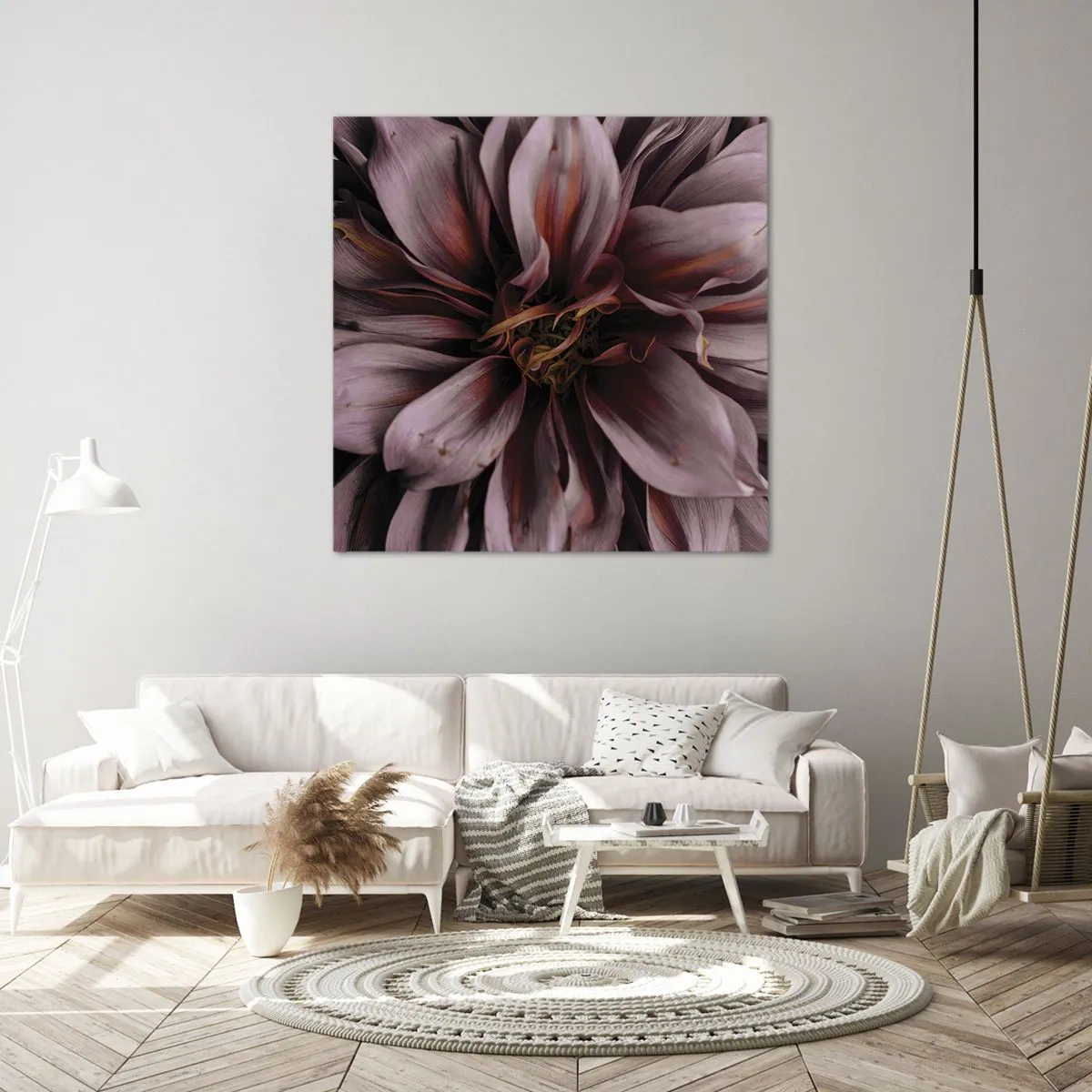 Vászonkép - Virágos szív - 70x70 cm