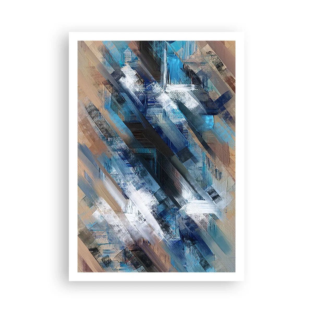 Poszter - Kék ferdén - 70x100 cm