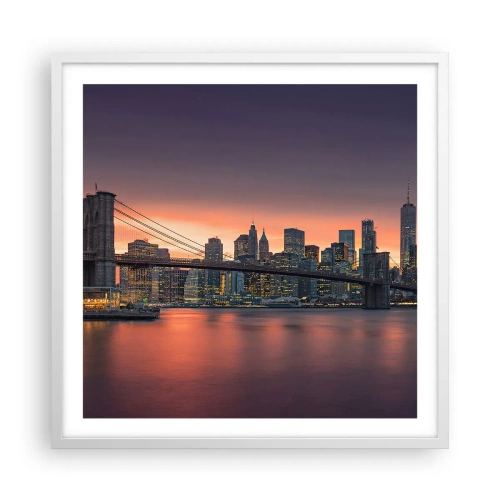 Poszter fekete keretben - Lila csendbe merülve - 60x60 cm