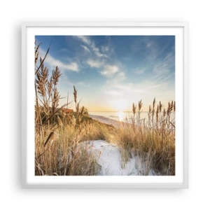 Poszter fekete keretben - Északi strand - 60x60 cm