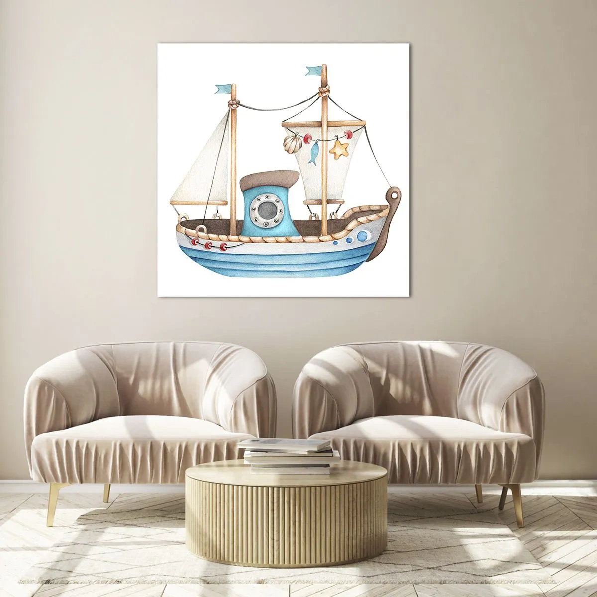 Üveg kép - Ahoj, kaland! - 40x40 cm