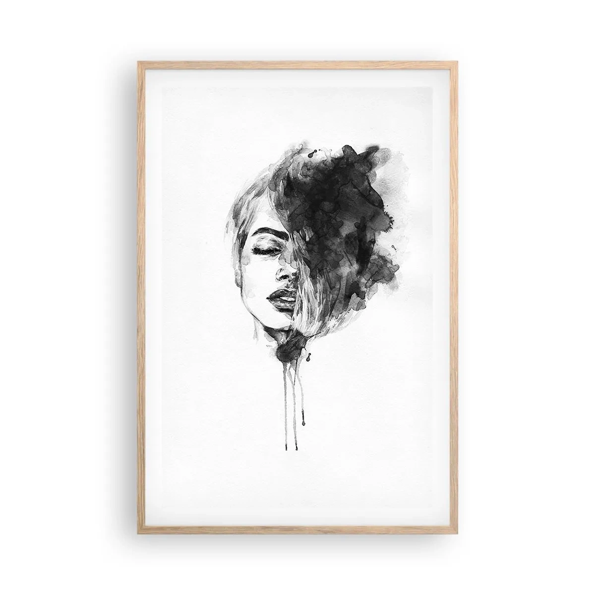 Poszter világos tölgy keretben - Miről álmodozik egy lány - 61x91 cm