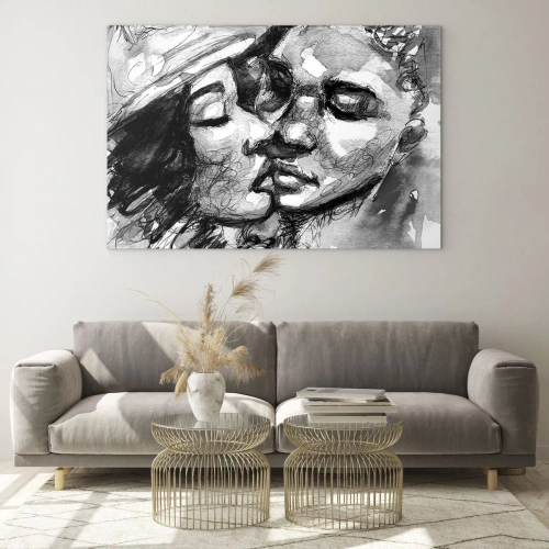 Üveg kép - Egy érzelmes pillanat - 70x50 cm