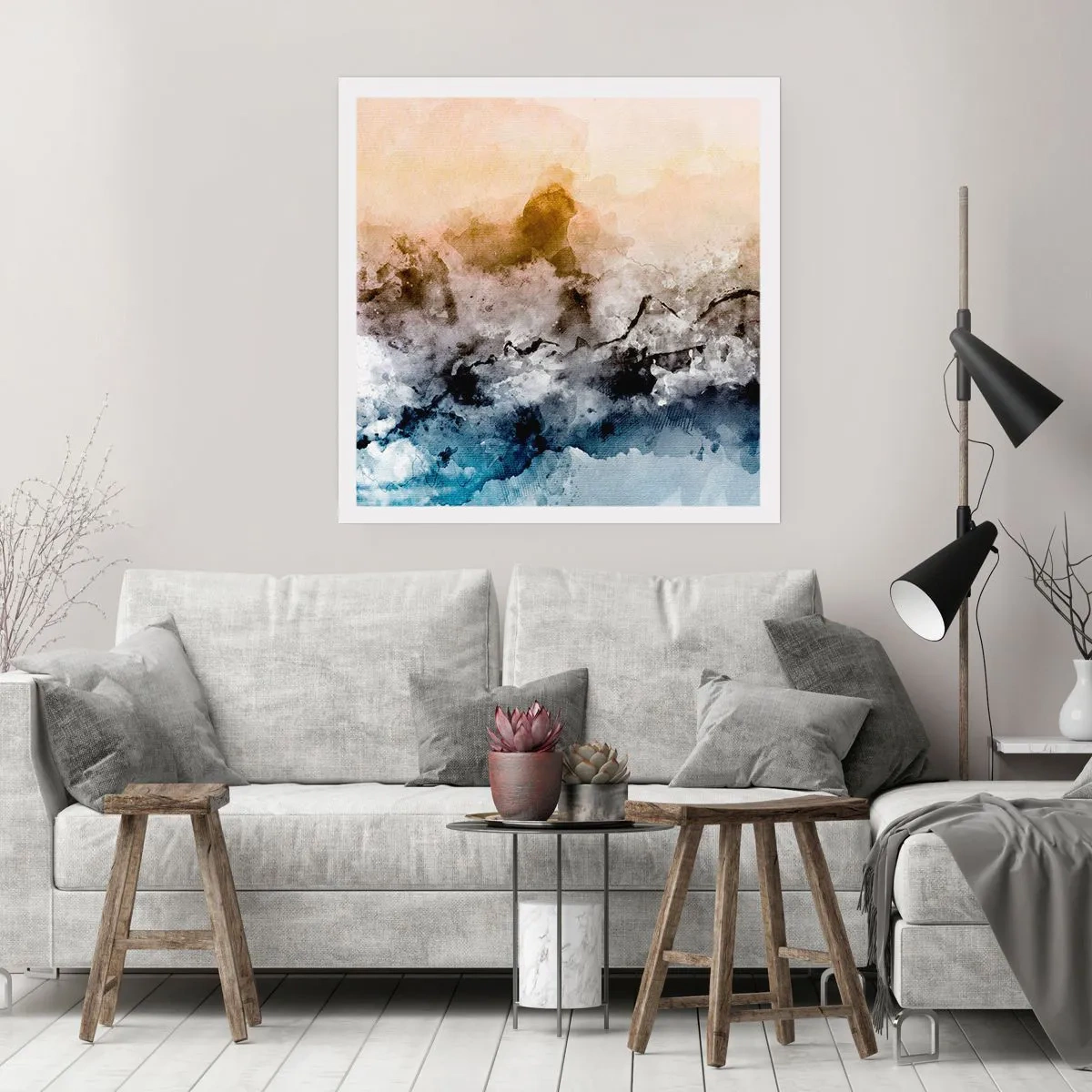 Poszter - Ködfelhőbe fulladt - 60x60 cm