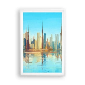 Poszter fekete keretben - Napfényes metropolisz - 61x91 cm