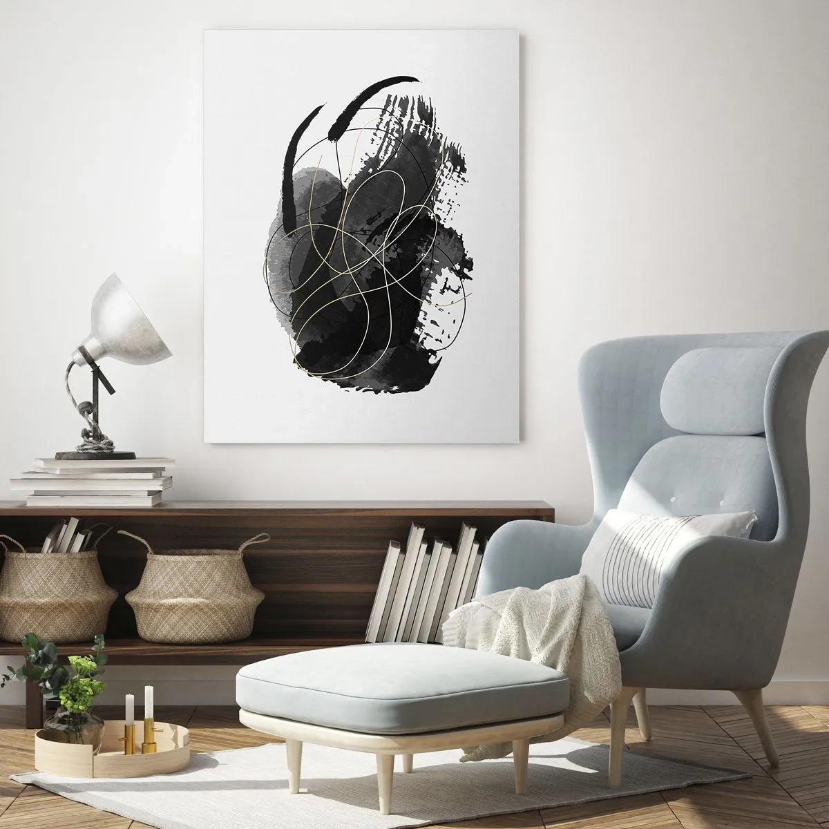 Üveg kép - Feketéből készült - 80x120 cm