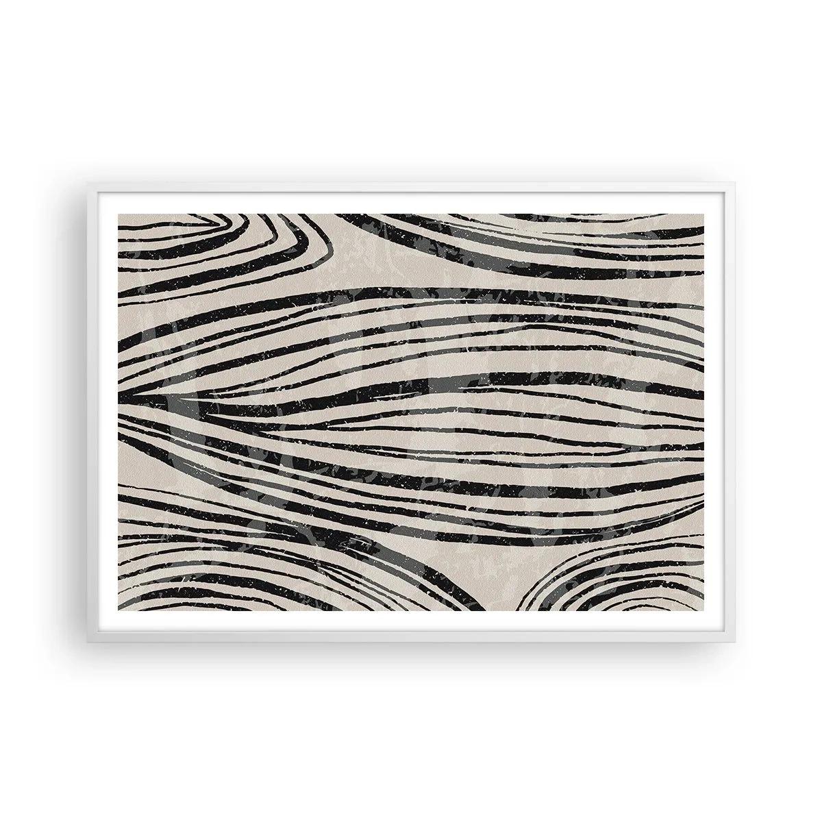 Poszter fekete keretben - Vonalak csobbanása - 100x70 cm
